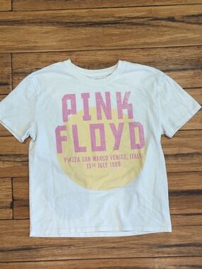 Pink Floyd White Kids Tee with Pink & Yellow Graphic